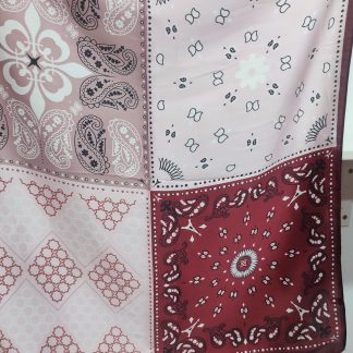 PAÑUELO ROSA/BURDEOS